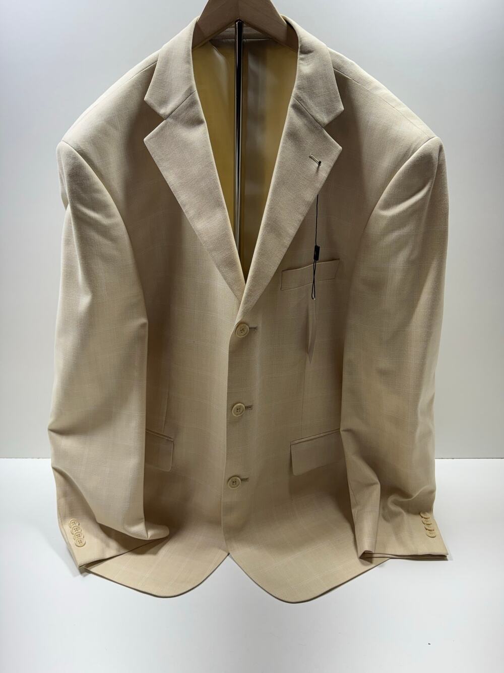 Fannelli Men’s Blazer Sports Coat Sz 48R/W42 Ivory Color Polyester Blend Office